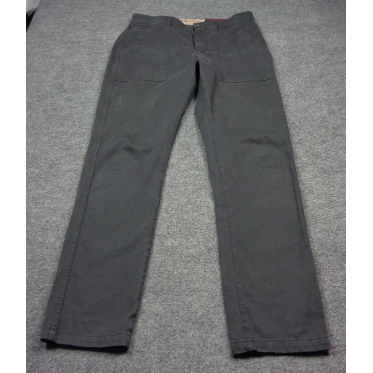 Iron & Resin Pants Mens 32x32 Gray Canvas Stretch Cotton Utility Casual
